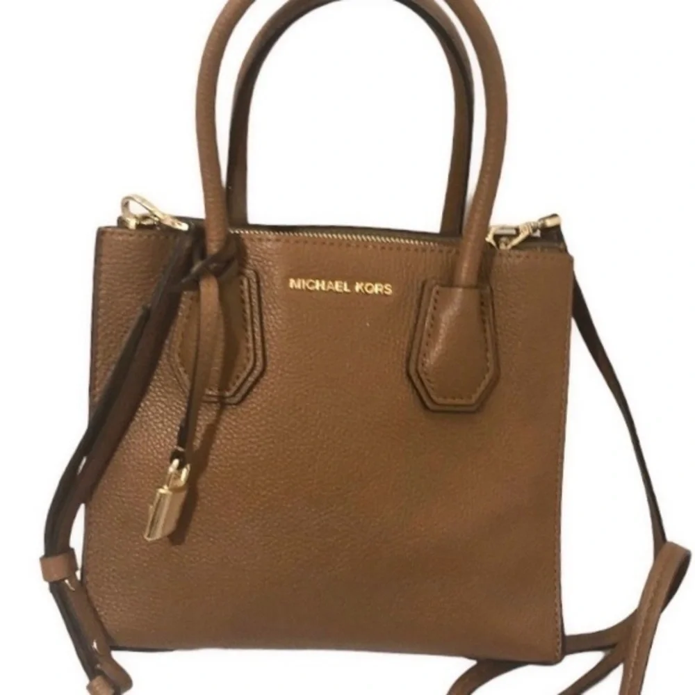 Michael Kors brown leather mini convertible bag